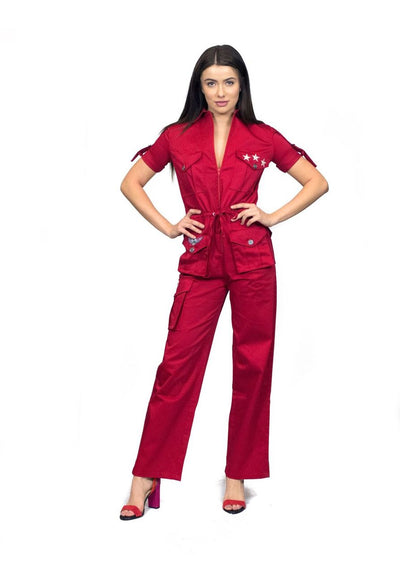 Little Wing Red Jumpsuit