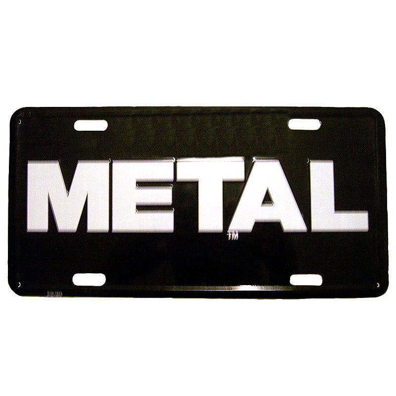 METAL License Plate Black