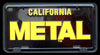 METAL License Plate California